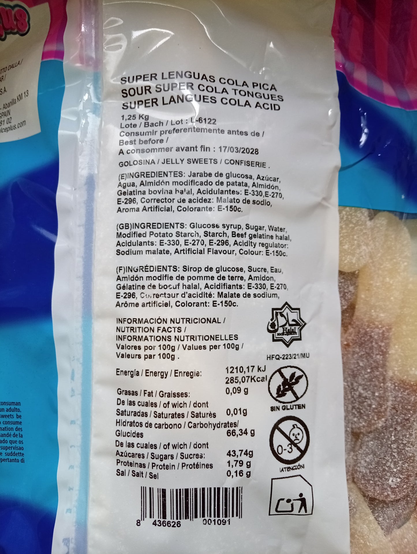 Langues de Chat Cola (Vente au grammage)